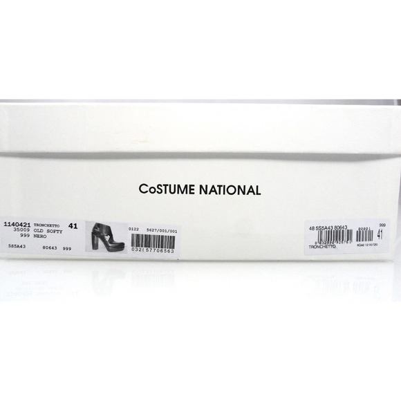 NIB$895 CoSTUME NATIONAL LEATHER ANKLE PLATFORM BOOTS CHUNKY BLOCK HEELS 41 11 - Picture 11 of 12